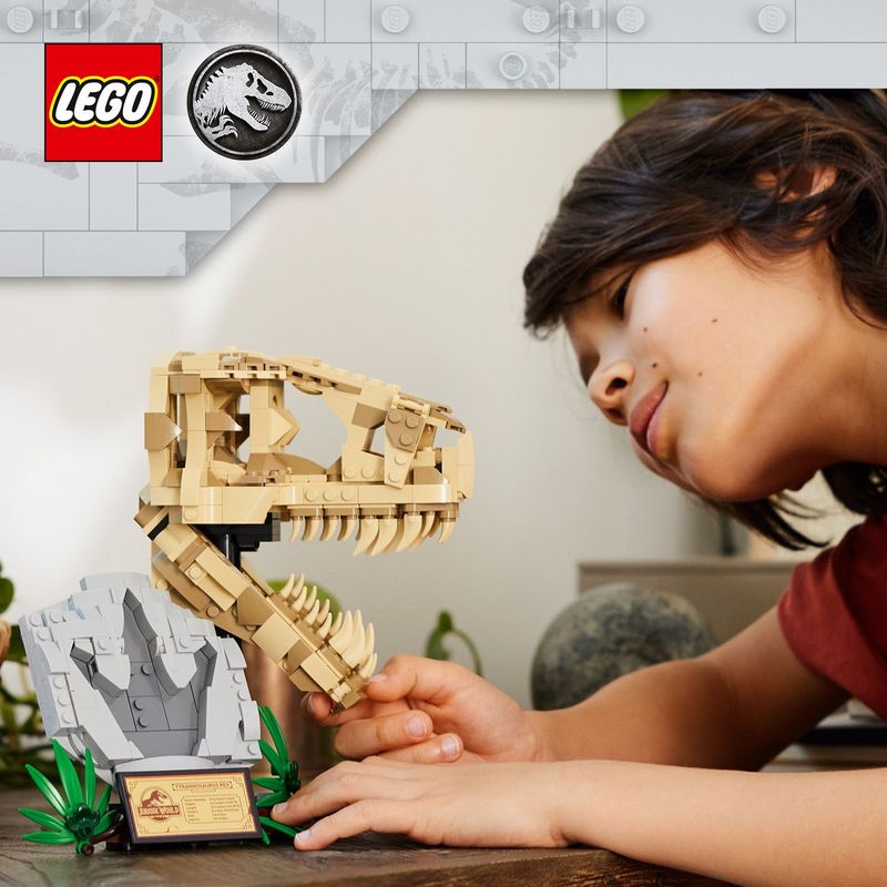 LEGO-Jurassic-World-76964-Fossili-di-Dinosauro--Teschio-di-T.-Rex-Giocattolo-Giochi-per-Bambini-9--con-Fossile-da-Costruire