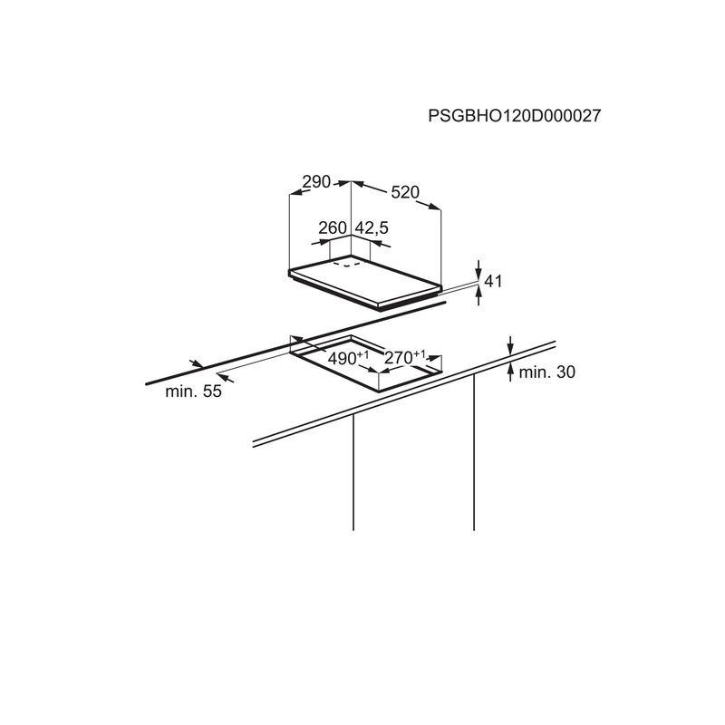 Electrolux-EGC3322NVK-piano-cottura-Nero-Da-incasso-Gas-2-Fornello-i-