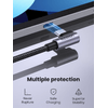 Ugreen-Usb-C-a-Angled-Usb-2.0-C-Cavo-Rotondo-1mt-Grigio-Nero