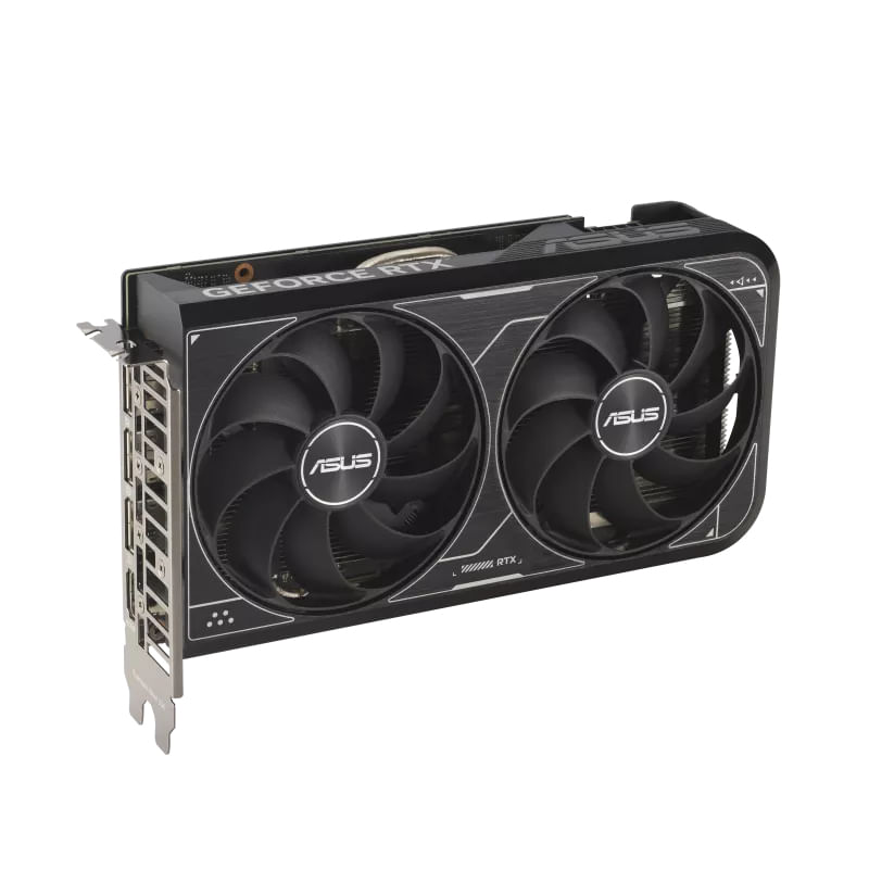 Asus-Scheda-Grafica-DUAL-RTX4060-O8G-V2-8GB--PCIe-4.0-8-GB-GDDR6-DLSS-3-HDMI-2.1a-DisplayPort-1.4a-design-a-2-slot-design-della-ventola-Axial-tech-tecnologia-0dB-