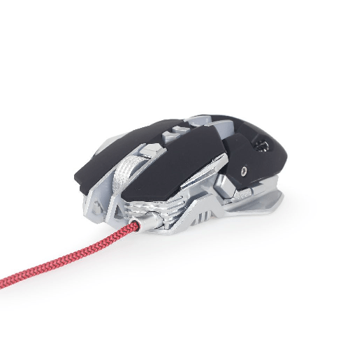 Gembird musg-05 mouse gaming programmabile 4000 dpi 7 tasti usb nero e argento
