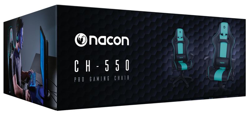 NACON-PCCH-550-sedia-per-videogioco-Sedia-per-gaming-universale-Seduta-imbottita-Nero-Turchese