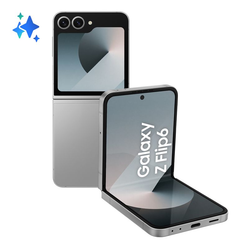 Samsung-Galaxy-Z-Flip6-Smartphone-AI-256GB-RAM-12GB-Display-34-SAMOLED-67-Dynamic-AMOLED-2X-Silver-Shadow