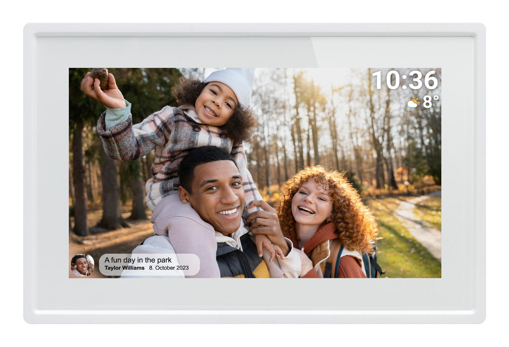 Denver PFF-725W cornice per foto digitali Bianco 17,8 cm (7") Touch screen Wi-Fi
