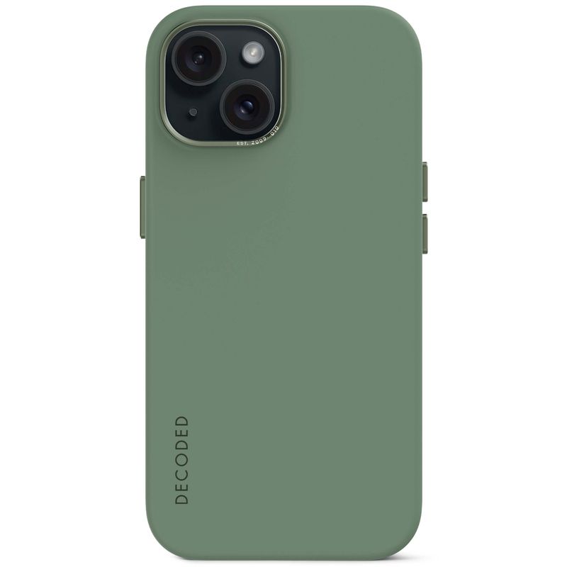 Decoded-AntiMicrobial-Silicone-Backcover-iPhone-15-Plus-Sage-Leaf-custodia-per-cellulare-17-cm--6.7--Cover-Verde