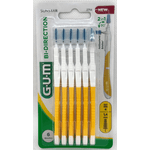 GUM BI-DIRECTION ISO 4 Scovolino Interdentale per Pulizia Denti Posteriori/Frontali, diam. 1,4 mm, Confezione da 6 pezzi