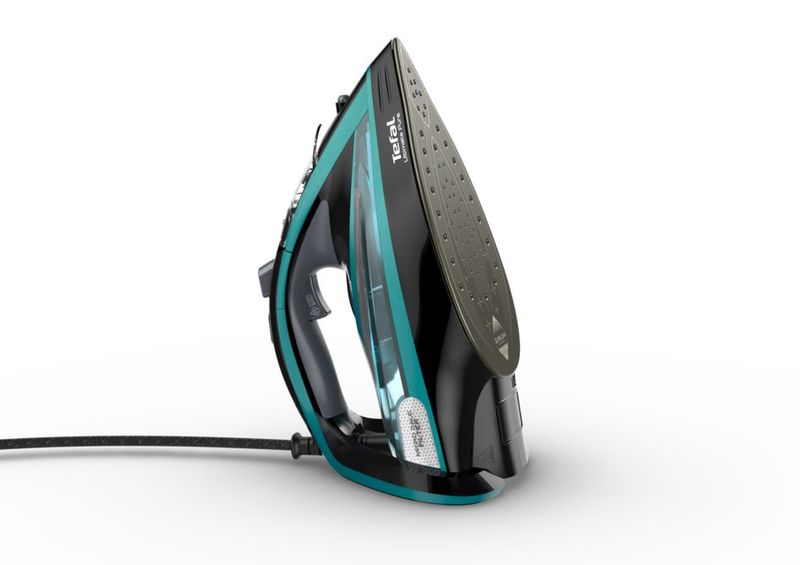 Tefal-Ultimate-Pure-FV9844-Ferro-da-stiro-a-secco-e-a-vapore-Piastra-Durilium-Autoclean-3200-W-Nero-Blu