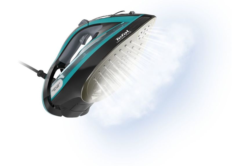 Tefal-Ultimate-Pure-FV9844-Ferro-da-stiro-a-secco-e-a-vapore-Piastra-Durilium-Autoclean-3200-W-Nero-Blu