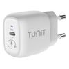 TUNIT-TTWCPD30-Caricabatterie-per-dispositivi-mobili-Cuffie-Computer-portatile-Smartphone-Orologio-intelligente-Tablet-Bianco-AC-Interno
