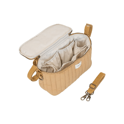 Borsa-Portaoggetti-per-Passeggino-Trapuntata-Mostarda