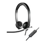 Logitech H650e Cuffie Cablate, Stereo Con Microfono a Cancellazione di Rumore USB ?Controlli in Linea