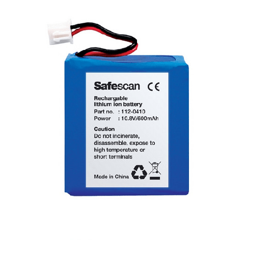 Safescan lb-105 batteria ricaricabile ioni di litio 600mah 10,8v blu per contatori
