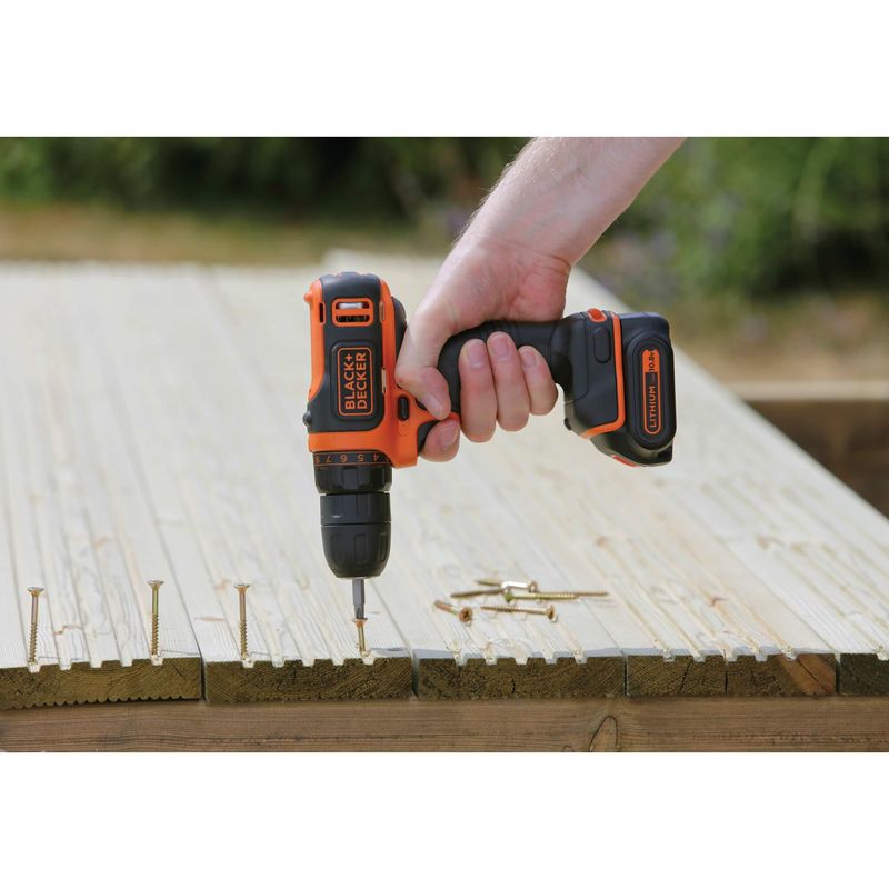 Black-Decker-Trapano-Avvitatore-18V-Litio-Velocita--Variabile-Compatto-e-Potente-per-Uso-Domestico-e-Professionale