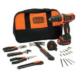 Black-Decker-Trapano-Avvitatore-18V-Litio-Velocita--Variabile-Compatto-e-Potente-per-Uso-Domestico-e-Professionale