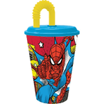Spider-Man Bicchiere con Cannuccia Spider-Man CZ11366 430 ml