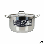 Quttin Pentola con Coperchio Quttin Hotel Acciaio ø 28 x 16 cm (2 Unità)