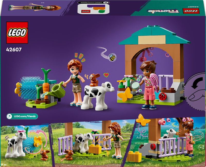 LEGO-Friends-42607-Stalla-del-Vitellino-di-Autumn-Giochi-per-Bambini-di-5--Anni-con-Animali-Giocattolo-e-2-Mini-Bamboline