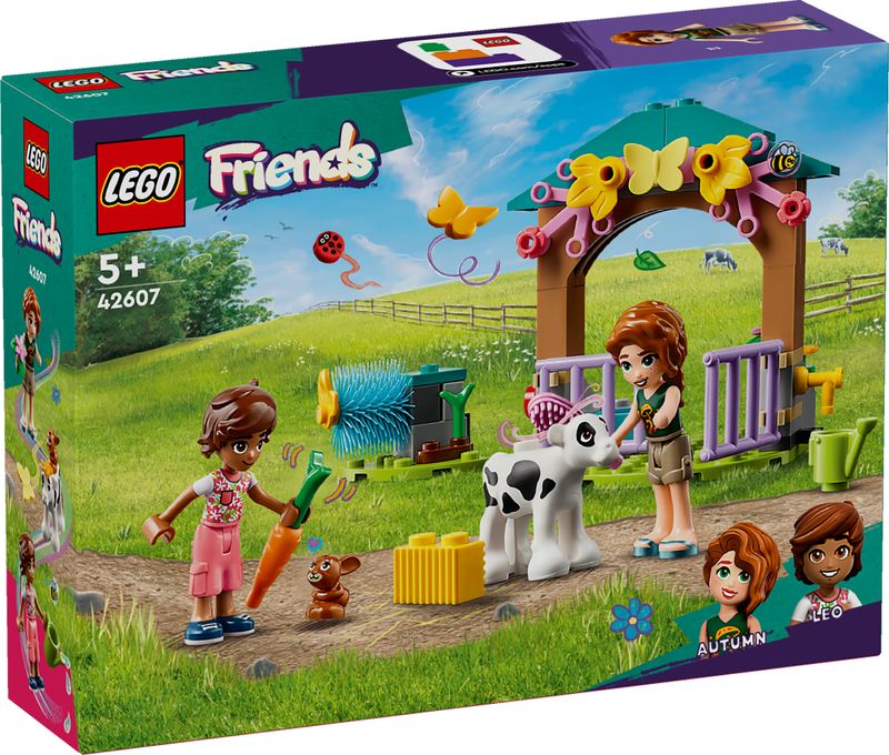 LEGO-Friends-42607-Stalla-del-Vitellino-di-Autumn-Giochi-per-Bambini-di-5--Anni-con-Animali-Giocattolo-e-2-Mini-Bamboline