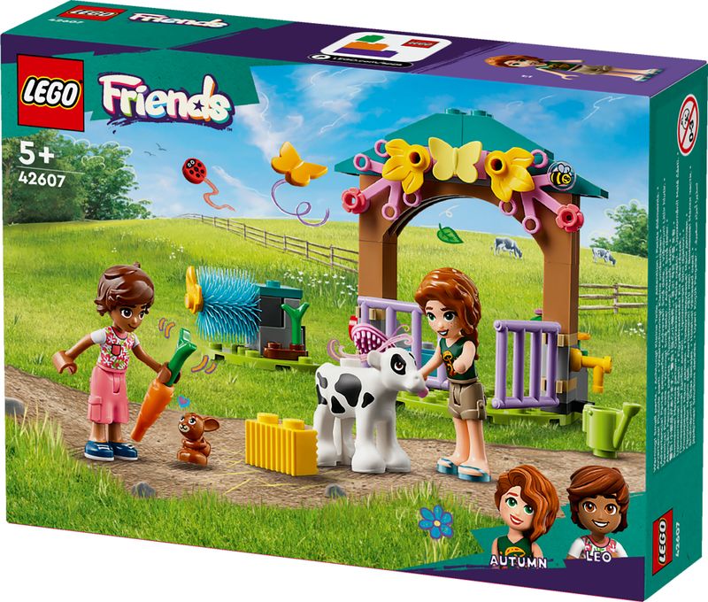 LEGO-Friends-42607-Stalla-del-Vitellino-di-Autumn-Giochi-per-Bambini-di-5--Anni-con-Animali-Giocattolo-e-2-Mini-Bamboline