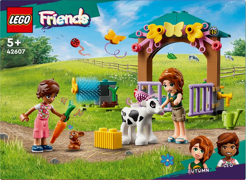 LEGO-Friends-42607-Stalla-del-Vitellino-di-Autumn-Giochi-per-Bambini-di-5--Anni-con-Animali-Giocattolo-e-2-Mini-Bamboline