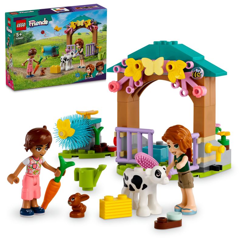 LEGO-Friends-42607-Stalla-del-Vitellino-di-Autumn-Giochi-per-Bambini-di-5--Anni-con-Animali-Giocattolo-e-2-Mini-Bamboline