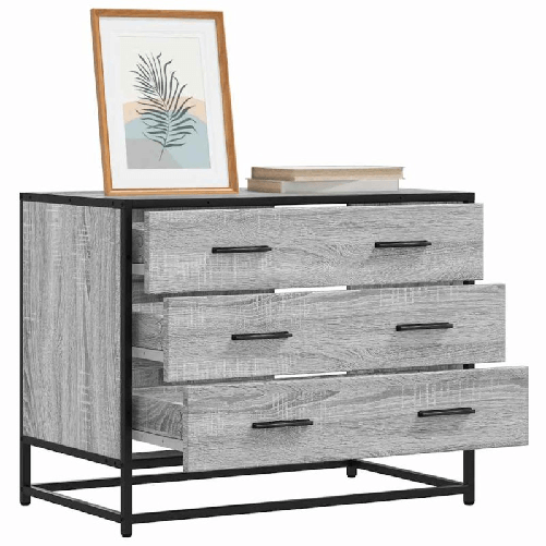 VidaXL Cassettiera Grigio Sonoma 70x41x56 cm in Legno Multistrato