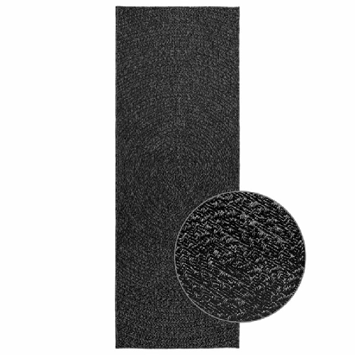 VidaXL Tappeto ZIZUR Antracite 80x200 cm Aspetto Iuta Interni Esterni