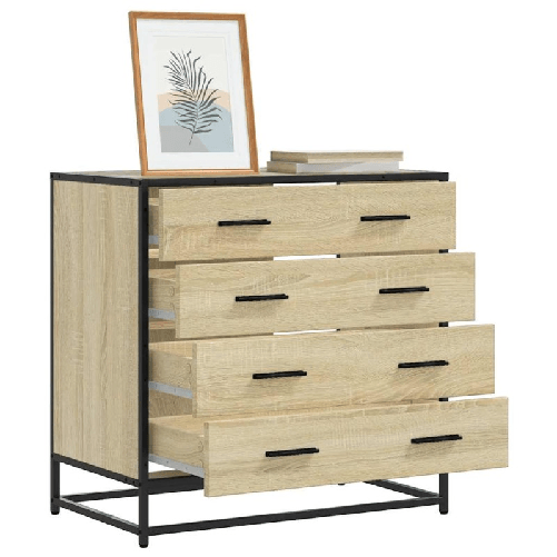VidaXL Cassettiera Rovere Sonoma 70x41x70 cm in Legno Multistrato