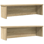 VidaXL Scaffali da Cucina Impilabili 2 pz Rovere Sonoma 60x15x16 cm