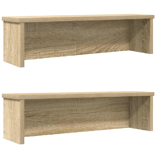 VidaXL Scaffali da Cucina Impilabili 2 pz Rovere Sonoma 60x15x16 cm