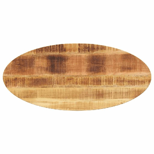 VidaXL Piano Tavolo 110x40x3,8 cm Ovale in Legno Massello di Mango