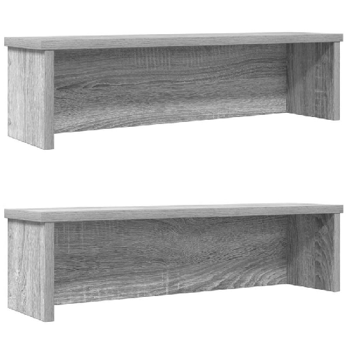 VidaXL Scaffali da Cucina Impilabili 2 pz Grigio Sonoma 60x15x16 cm