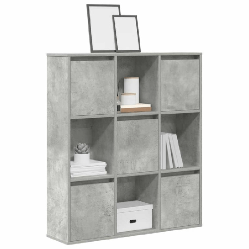 VidaXL Libreria Grigio Cemento 89x24x101,5 cm in Legno Multistrato
