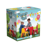 Tavolo-Gioco-Pic-Nic-4-Amici-Sedie-Plastica-Esterno-Casa-Giardino-Giochi-Bambini