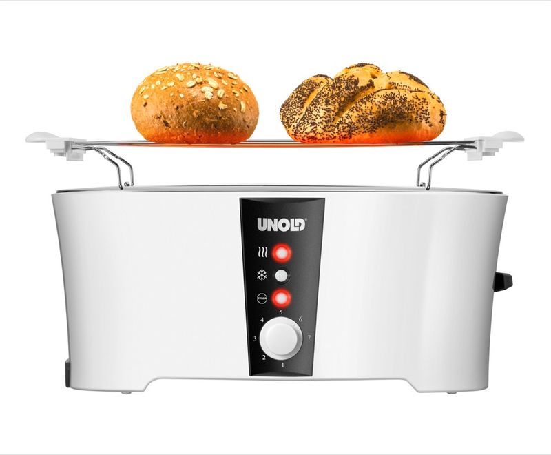 Unold-Tostapane-38020-4fetta-e-1350w-Nero-Bianco-Tostapane