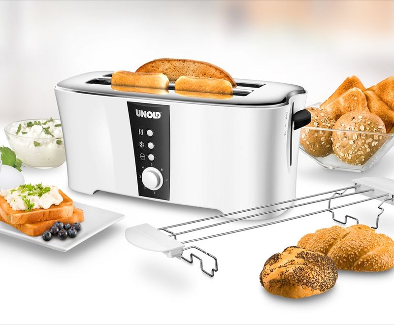 Unold-Tostapane-38020-4fetta-e-1350w-Nero-Bianco-Tostapane