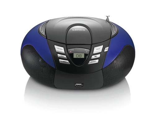Lenco-SCD-37-USB-Stereo-Boombox-Radio-FM-CD-MP3-Player-USB-2.0-Blu