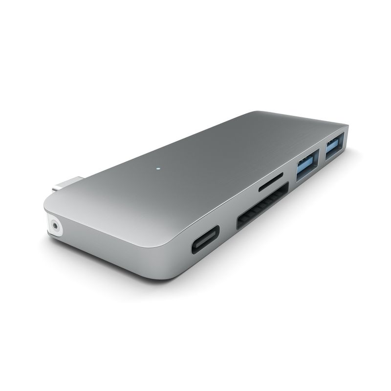 Satechi-Hub-Type-C-Usb-Passthrough-Space-Gray