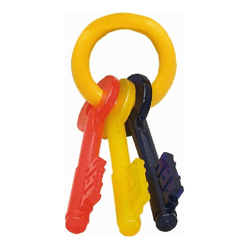 Nylabone Giocattolo da mordere per cani Nylabone Chiavi Bacon Taglia L Nylon Termoplastico Cuccioli