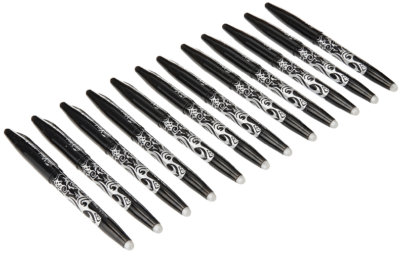 Pilot frixion ball penna cancellabile nero 0.7mm - confezione 12 pezzi