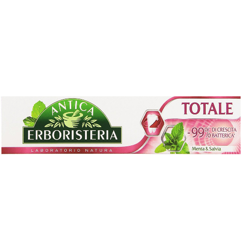 Antica Erobristeria  Dentifricio antica erboristeria total menta e salvia confezione da 75 millilitri