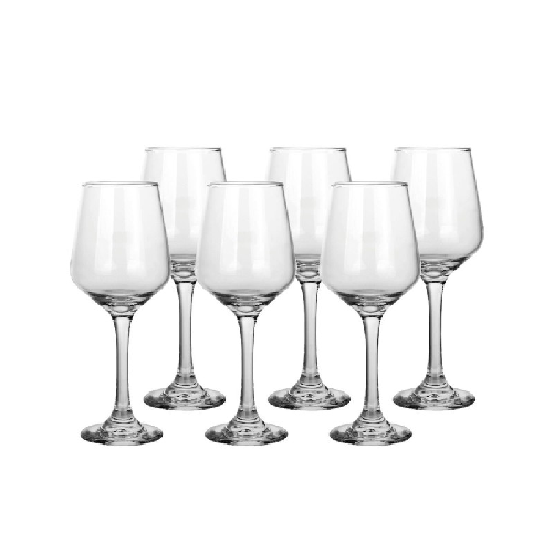 Home ESPRIT Set di calici da vino Home ESPRIT Trasparente Cristallo 265 ml (6 Unità)