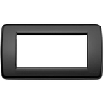 VIMAR  Placca rondò 4 moduli serie idea tecnopolimero vimar 16764 varie finiture *** colore nero