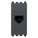 Vimar serie eikon 20320 presa telefonica 6 posizioni 4 contatti morsetti a vite *** colore grigio