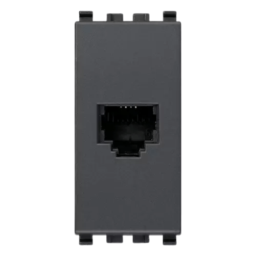 Vimar serie eikon 20320 presa telefonica 6 posizioni 4 contatti morsetti a vite *** colore grigio