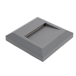 OPTONICA Proiettore led per scale quadrato corpo grigio ip65 2 watt luce neutra 4000k