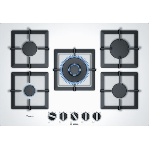 Bosch-PPQ7A2B20-Serie-6-Piano-Cottura-a-Gas-5-Zone-Griglie-in-Ghisa-FlameSelect-75-cm-Bianco