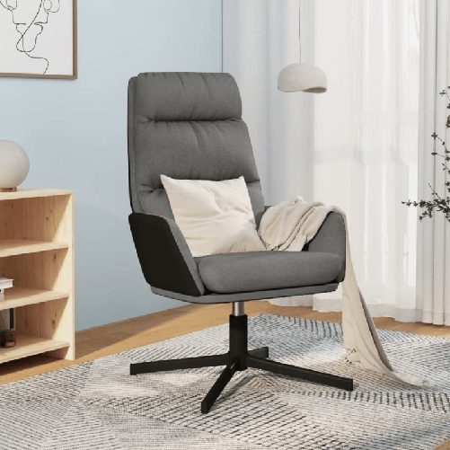VidaXL Poltrona Relax Grigio Chiaro in Tessuto