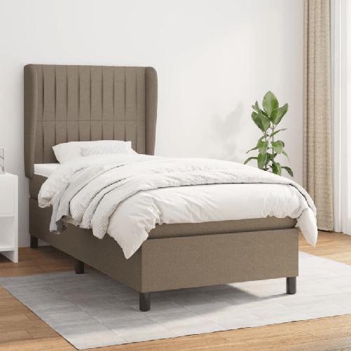 VidaXL Giroletto a Molle con Materasso Tortora 80x200 cm inTessuto