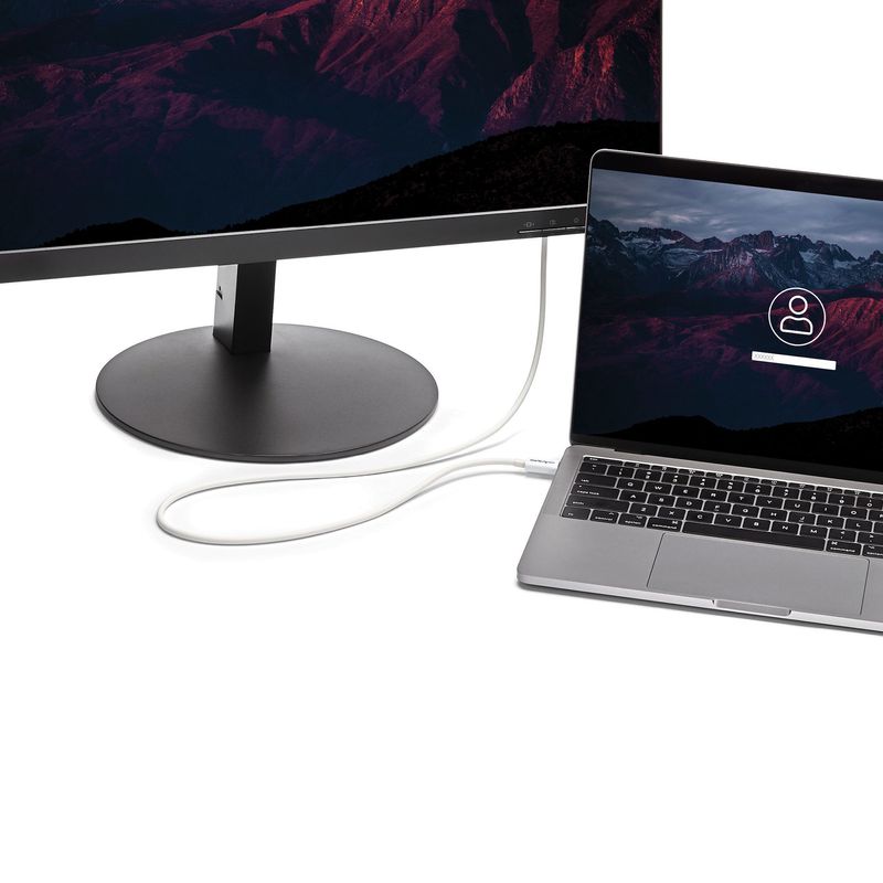 Startech-Cavo-Thunderbolt-3-Bianco-da-2mt-Compatibile-Displayport